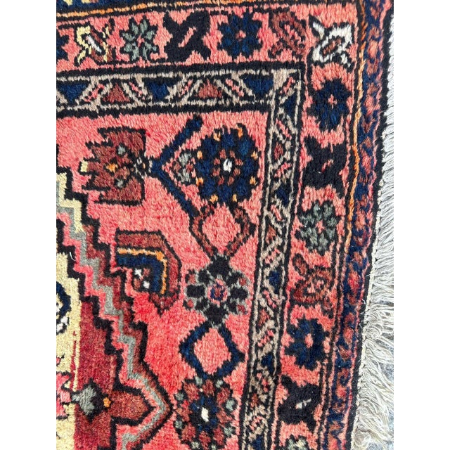 Mid-Century Distressed Hamadan Rug, 1940s For Sale - Image 12 of 15