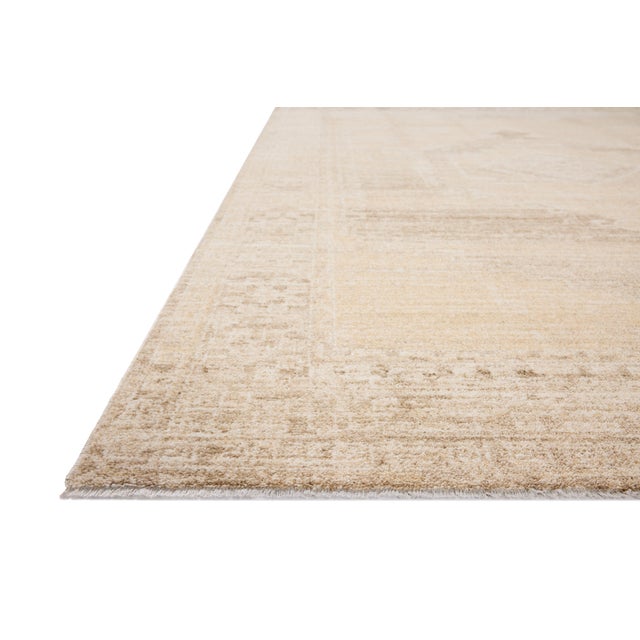Traditional Chris Loves Julia x Loloi Palma Wheat / Taupe 18" x 18" Sample Rug For Sale - Image 3 of 7