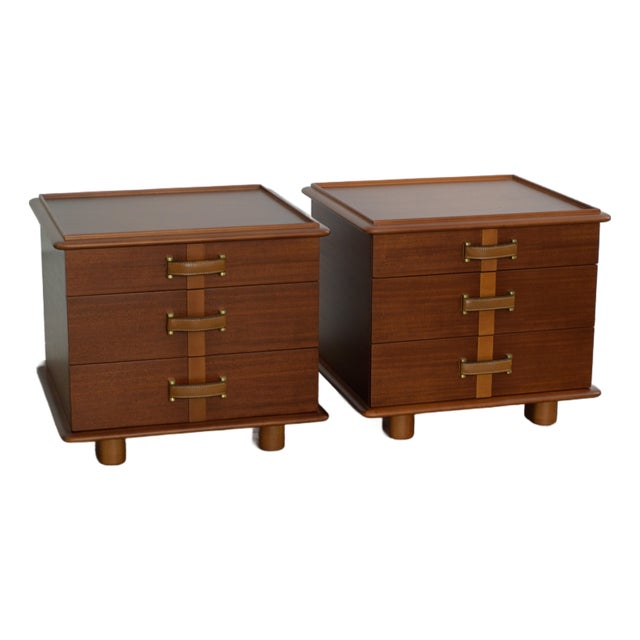 1945 Paul Frankl 'Station Wagon' Nightstands by Johnson Co., Professionally Refinished, 2 Pieces For Sale