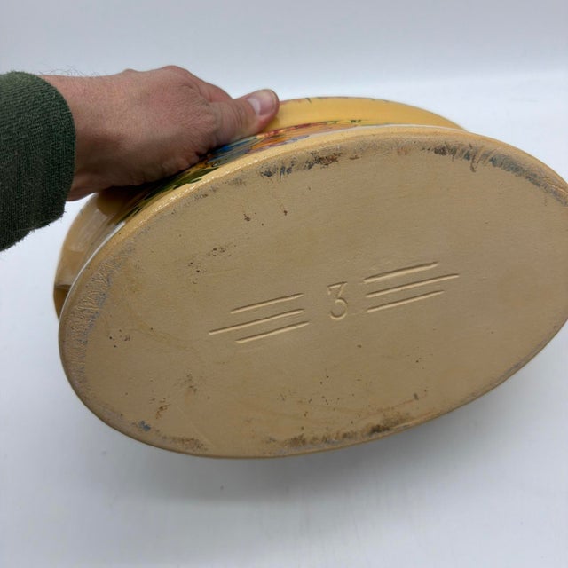 Ceramic Vintage Hand-Painted French Covered Terrine, H. Siegfried, Soufflenheim, Alsace For Sale - Image 7 of 13