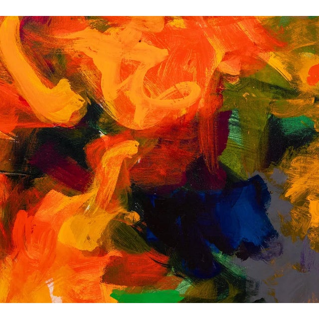 1970s Ronaldo De Juan Abstract Acrylic on Canvas For Sale - Image 4 of 6