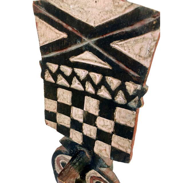 Vintage African Tribal Carved Wood Totem For Sale - Image 9 of 10