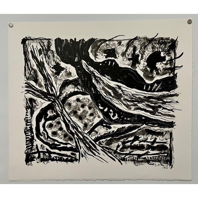 Gregory Amenoff (Contemporary American abstract painter, b. 1948), Title: Haven, STATE II Lithograph, 1986 Edition 4/4...