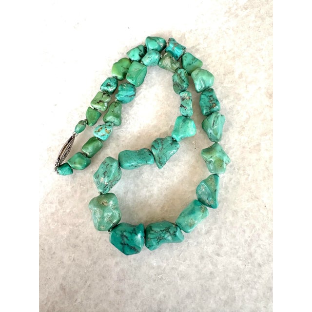 Mid 20th Century Vintage American Turquoise Beaded Necklace For Sale - Image 5 of 5