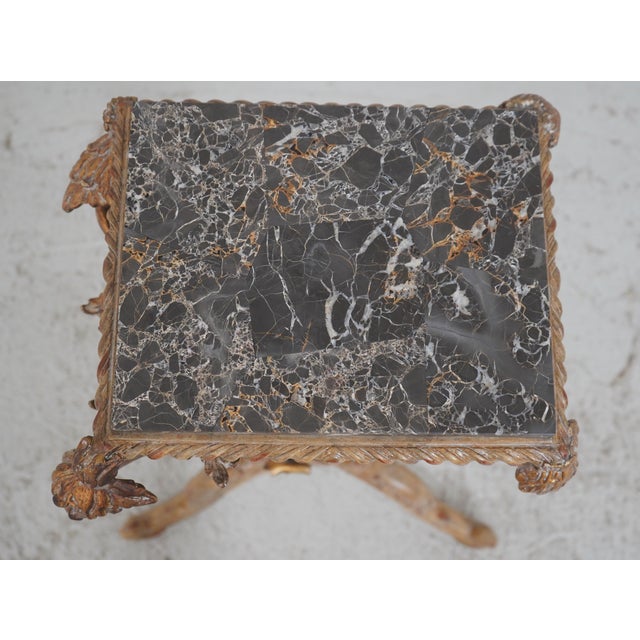 Italian Pair Maitland Smith Faux Branch Form Marble Top Pedestals For Sale - Image 3 of 15