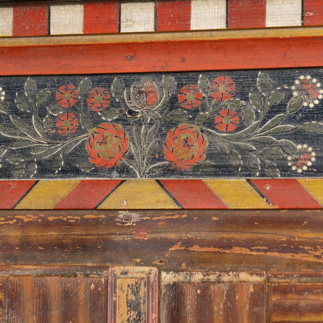 19th Century Original Painted Hungarian Cabinet Armoire For Sale - Image 9 of 18