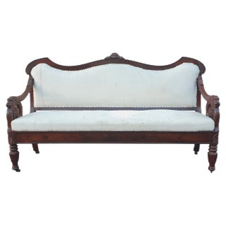 19th Century Mahogany Sofa For Sale