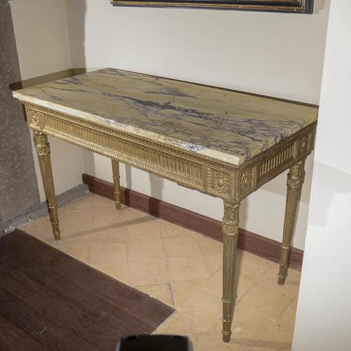 Console Table with Redone Marble Top For Sale - Image 5 of 7