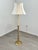 Vintage mid-century brass barley twist floor lamp. Dimensions(No Shade): 48"h top of socket x 9 5/8" x 9 5/8." 7' cord.