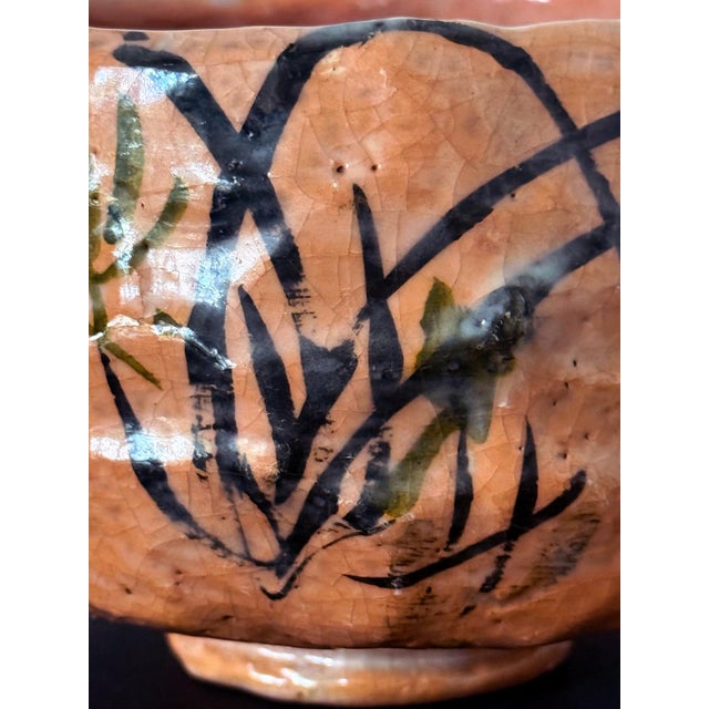 Japanese Painted Chawan Tea Bowl by Tannyu 10th Raku Edo Period For Sale - Image 15 of 15