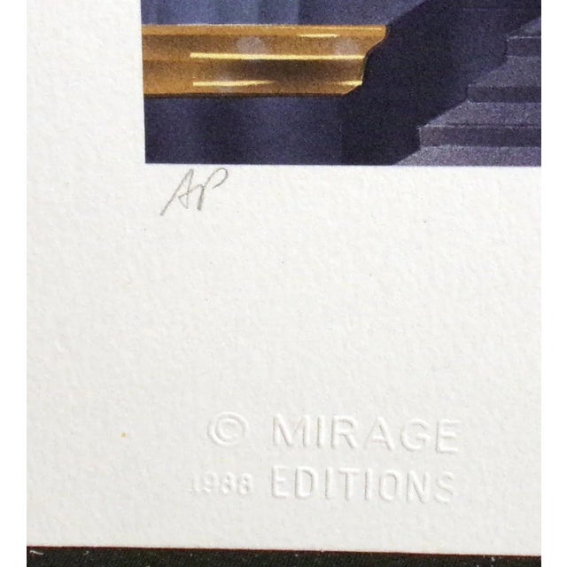 1988 "Paramount Anniversary" Art Deco Revival Style Artist's Proof Lithograph by Robert Hoppe For Sale - Image 4 of 4