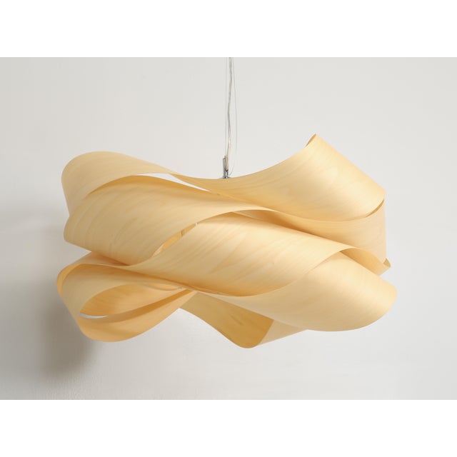 Contemporary LZF Link Wood Veneer Pendant Large Size Hand-Made in Spain For Sale - Image 3 of 11