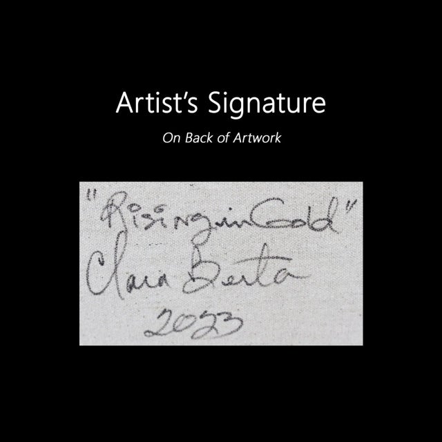 Rising in Gold - Framed Original Minimalist Abstract Contemporary Art Original Artwork by Clara Berta For Sale - Image 9 of 9