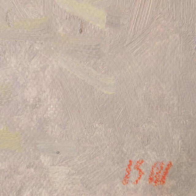 Bernard Myers, Dingy Sailing on the Thames, 1990s, Oil Pastel on Paper For Sale - Image 5 of 9