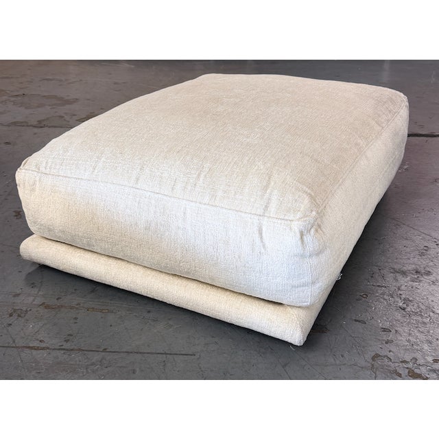 Montauk "Jill" Modular Sofa in Cream Off-White Velvet With Armless Chaise and Chair For Sale - Image 15 of 18