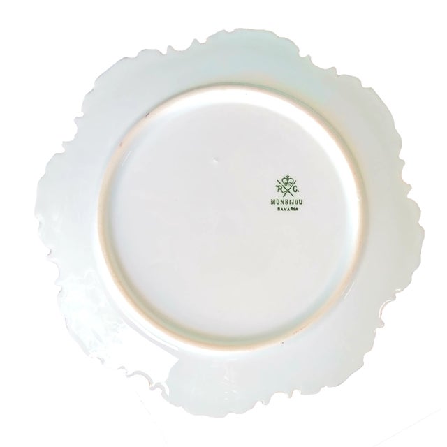 Rosenthal 1890s Hand-Painted / Gilt Monogrammed Porcelain Plates, Set of 3 For Sale - Image 4 of 5