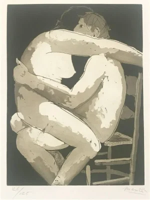 Lovers I - Original Etching by Giacomo Manzù - 1970 1970
