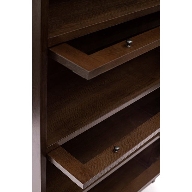 Mission Mission Craftsman Style Oak Barrister Bookcase - 5 Stack - Walnut For Sale - Image 3 of 17