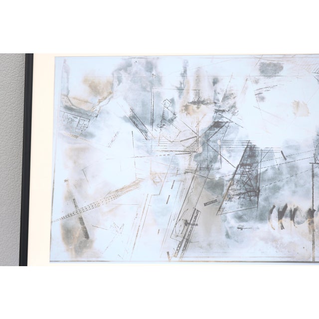 Mid-Century Modern Large Scale Abstract Composition Lithograph Artwork Print For Sale - Image 11 of 16