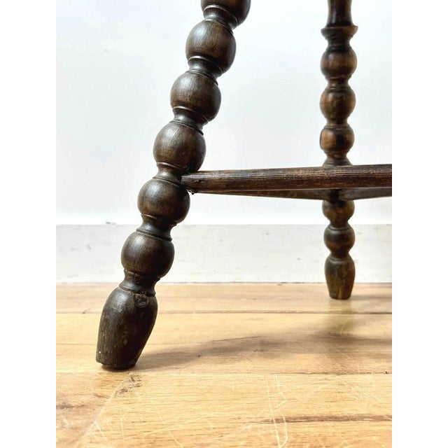 Victorian Wooden Bobbin Tripod Leg Side Table For Sale - Image 11 of 12