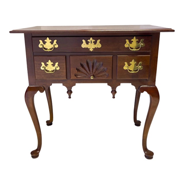 Chinese Chippendale Carved Mahogany Low Bow Cabinet or Sideboard by Councill Craftsman For Sale