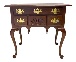 Chinese Chippendale Carved Mahogany Low Bow Cabinet or Sideboard by Councill Craftsman