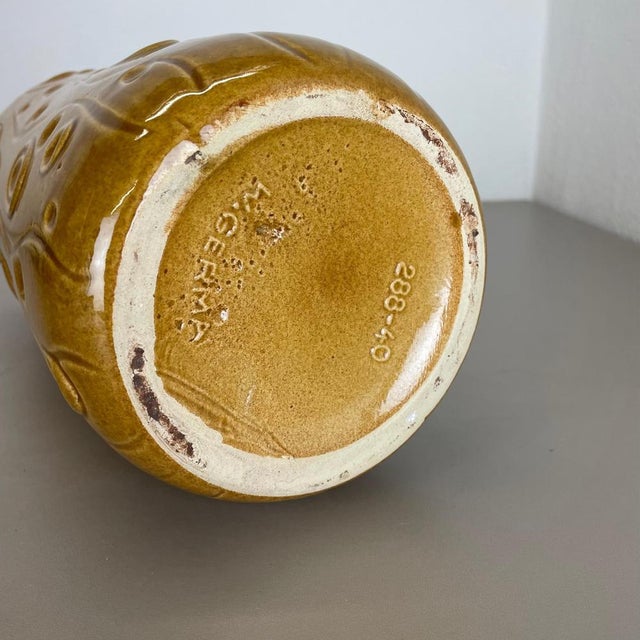 Large Pottery Fat Lava Ochre Floor Vase from Scheurich, 1970s For Sale - Image 17 of 18