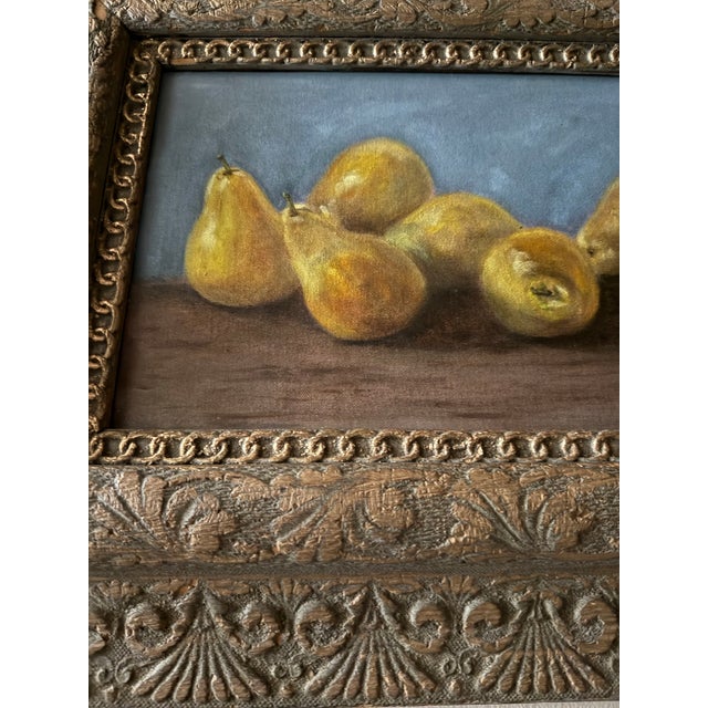 Traditional Pear Tableau Oil Painting by Jill Pavlas For Sale - Image 3 of 4