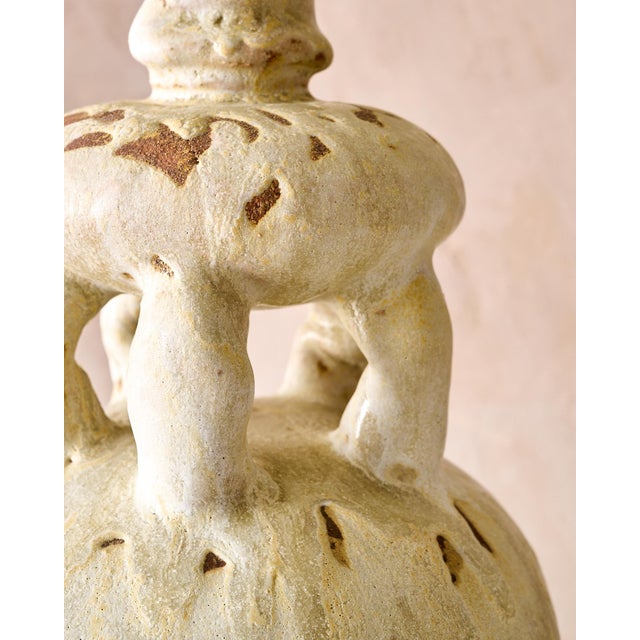 Ceramic Handmade Mediterranean "Fig Vase 8" Glazed Stoneware by Canoa Lab for TRNK From Deriva Y Trampa Series For Sale - Image 7 of 10