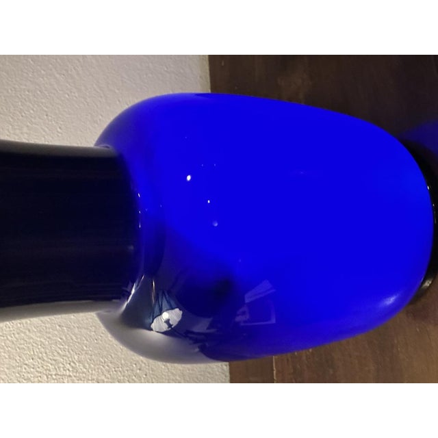 Blue Opaline Glass Vase from Venini, 1986 For Sale - Image 10 of 15