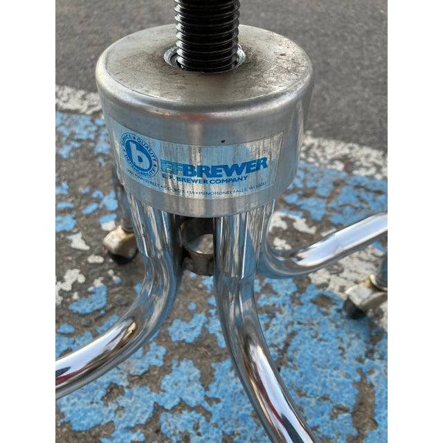 Mid-Century Modern Medical Dental Stool by e.f. Brewer Company For Sale - Image 12 of 13