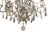 Large Vintage Italian Rock Crystal and Silver Leaf Chandelier, 20th Century. For Sale - Image 4 of 5