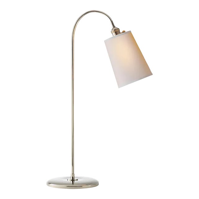 Thomas O'Brien for Visual Comfort Signature Mia Table Lamp in Polished Nickel with Natural Paper Shade For Sale