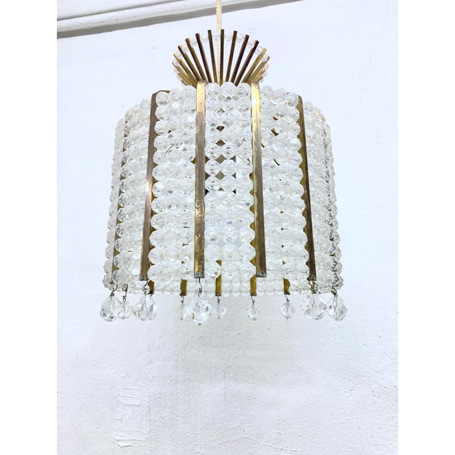 Vintage Ceiling Lamp in Acrylic and Brass by Emil Stejnar for Rupert Nikoll, 1950s For Sale - Image 14 of 15