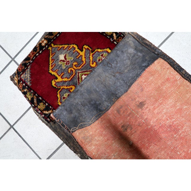1930s, Handmade Vintage Collectible Turkish Yastik Saddle Bag Rug For Sale - Image 4 of 13