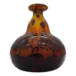 Le Verre Francais Vase in Glass by Charles Schneider, 1920s For Sale
