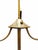 Mid-Century Modern Brass Floor Lamp with Pleated Fabric Shade and Marble Base, Italy, 1950s For Sale - Image 3 of 8