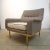 Arflex 1970s Arflex Italian Brass Base Two-Tone Pepper Cream and Taupe Gray Armchair For Sale - Image 4 of 13