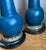 Vintage Blue Gilt Accented Table Wood Half Lamps - Pair For Sale - Image 10 of 11