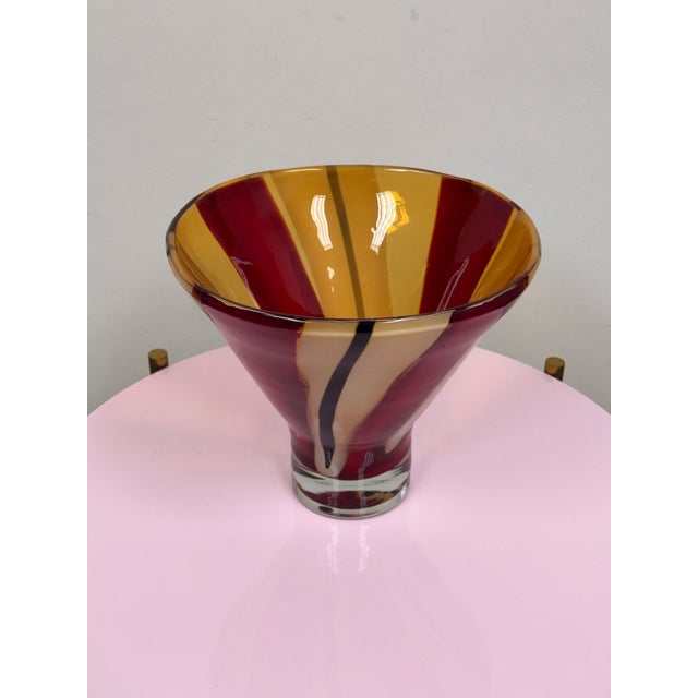 Glass Waterford Evolution Collection Moroccan Breeze Art Glass Flared Bowl For Sale - Image 7 of 12