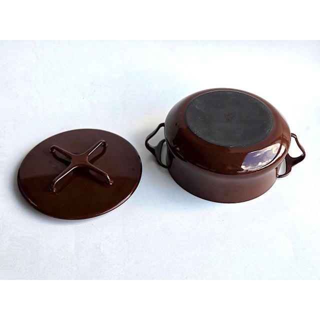 1970s Dansk Kobenstyle 2 Quart Casserole Pot With Trivet Lid, Designed by Jens H. Quistgaard For Sale - Image 13 of 14
