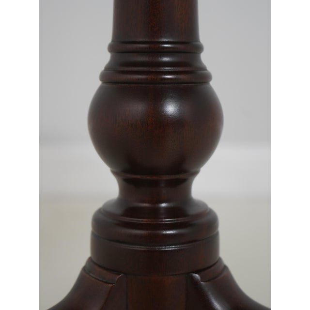 Stickley Stickley Pedestal Base Mahogany Lamp Table For Sale - Image 4 of 14