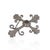 Gemstone Artisan Crafted Fleur De Lis Cross Brooch Pendant in 925 Sterling Silver For Sale - Image 7 of 13