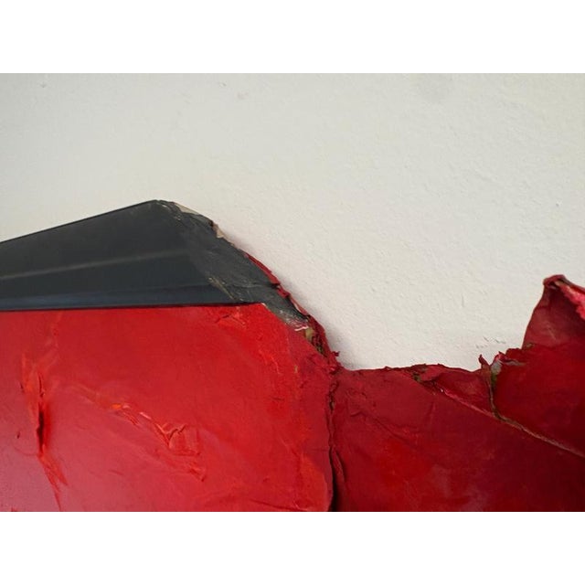 Natasha Lelenco, Fragmented Portrait with Red Surface Expansion Inspired by the Dream of Ariadne, 2023, Mixed Media For Sale - Image 7 of 12