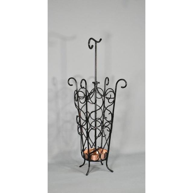 1950s French Umbrella Stand in Wrought Iron, 1950s For Sale - Image 5 of 15