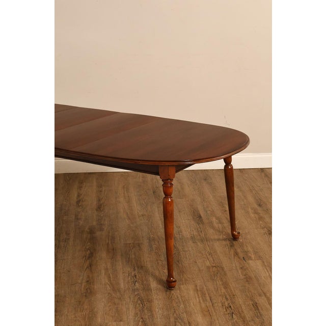 Ethan Allen Georgian Court Vintage Traditional Cherry Dining Table For Sale In Philadelphia - Image 6 of 18
