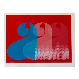 1970s Jack Brusca America Hand Signed Silkscreen For Sale