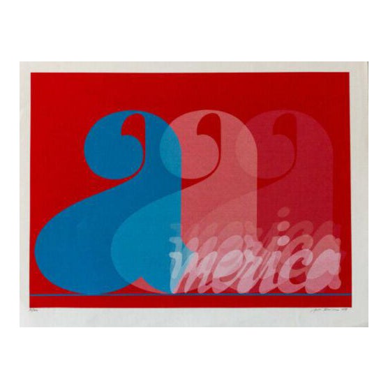 1970s Jack Brusca America Hand Signed Silkscreen For Sale