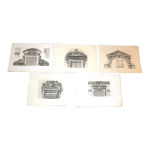 Antique 19th C. Palais De Fontainebleau Architectural Details - Set of 5