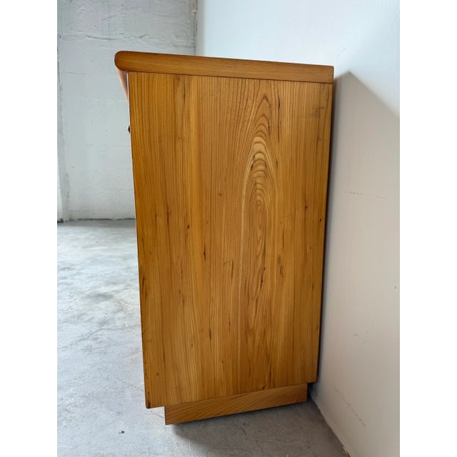 1970's Mid-Century Modern Blonde Pecan Night Stand End Side Table For Sale - Image 9 of 12